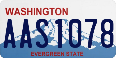 WA license plate AAS1078