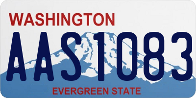 WA license plate AAS1083
