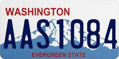 WA license plate AAS1084