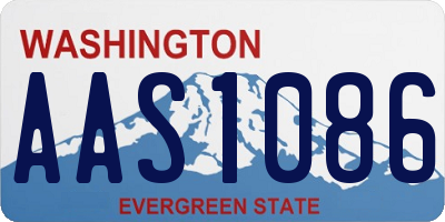 WA license plate AAS1086