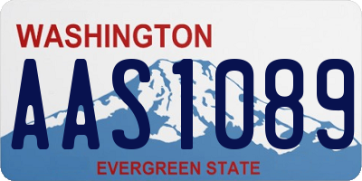 WA license plate AAS1089