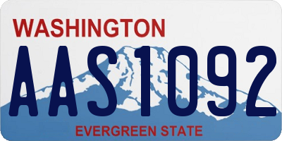 WA license plate AAS1092