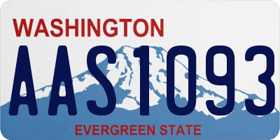 WA license plate AAS1093