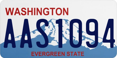 WA license plate AAS1094
