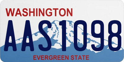 WA license plate AAS1098
