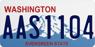 WA license plate AAS1104