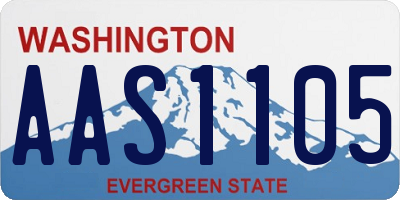 WA license plate AAS1105