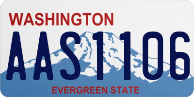 WA license plate AAS1106