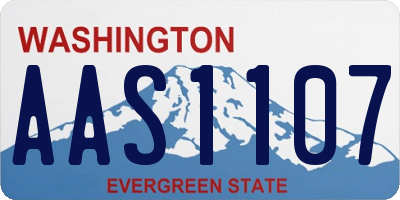 WA license plate AAS1107
