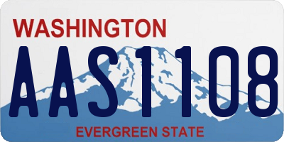 WA license plate AAS1108