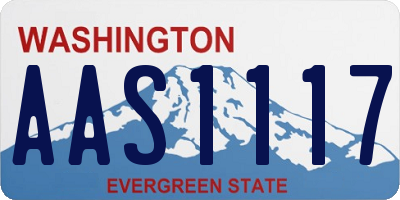 WA license plate AAS1117