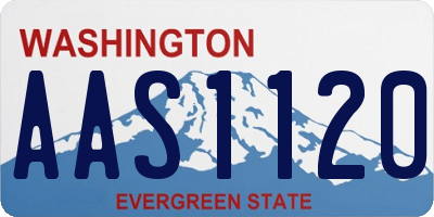 WA license plate AAS1120