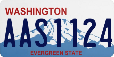 WA license plate AAS1124