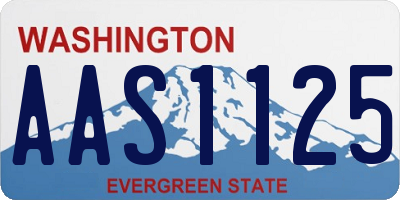 WA license plate AAS1125