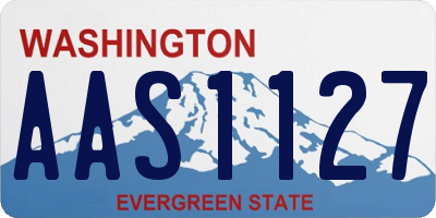 WA license plate AAS1127