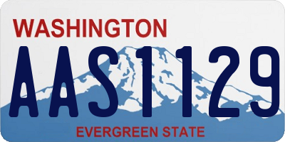 WA license plate AAS1129
