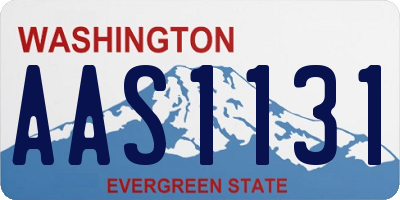 WA license plate AAS1131