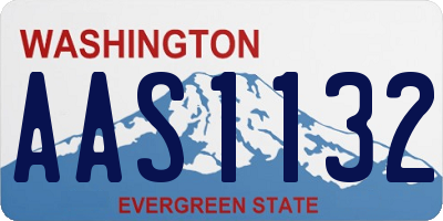 WA license plate AAS1132