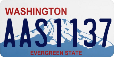 WA license plate AAS1137