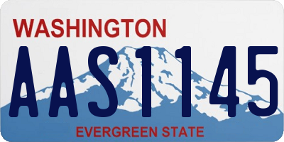 WA license plate AAS1145