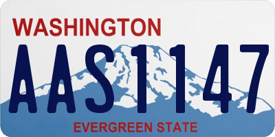 WA license plate AAS1147