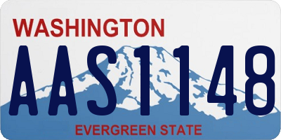 WA license plate AAS1148