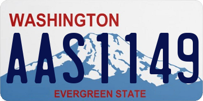 WA license plate AAS1149