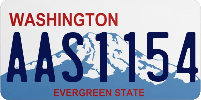 WA license plate AAS1154