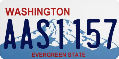 WA license plate AAS1157