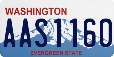 WA license plate AAS1160