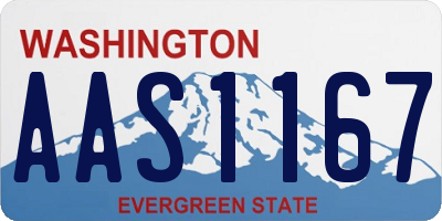 WA license plate AAS1167