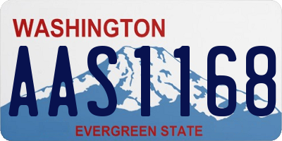 WA license plate AAS1168