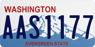 WA license plate AAS1177
