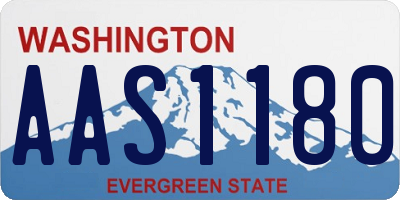 WA license plate AAS1180