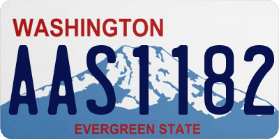 WA license plate AAS1182