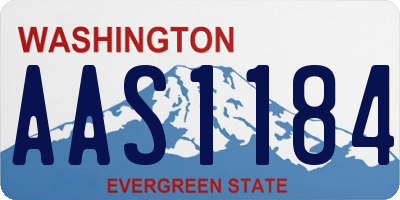 WA license plate AAS1184