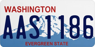 WA license plate AAS1186