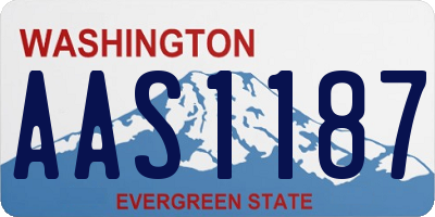 WA license plate AAS1187