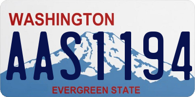 WA license plate AAS1194