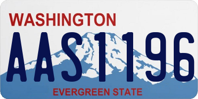WA license plate AAS1196