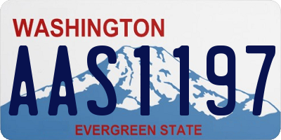 WA license plate AAS1197
