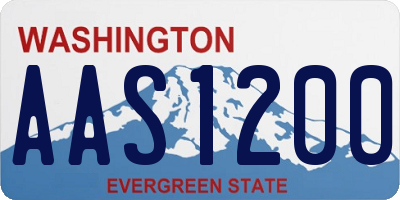 WA license plate AAS1200