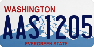 WA license plate AAS1205