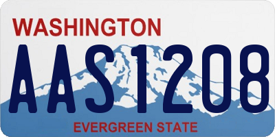WA license plate AAS1208