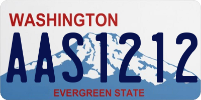 WA license plate AAS1212
