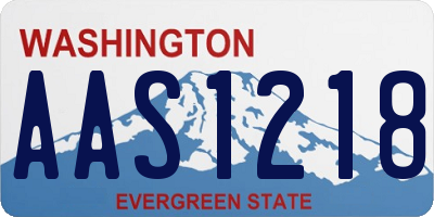 WA license plate AAS1218