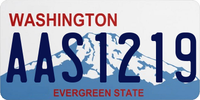 WA license plate AAS1219