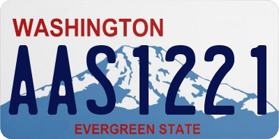 WA license plate AAS1221
