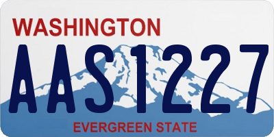 WA license plate AAS1227