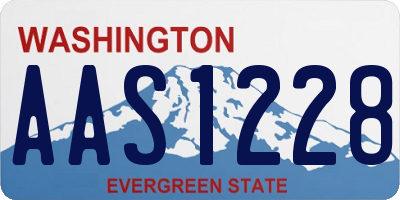 WA license plate AAS1228